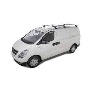 Rhino-Rack JA5753 Vortex RLTF Black 3 Bar Roof Rack for HYUNDAI iLoad 2DR Van (01/2008-12/2021)