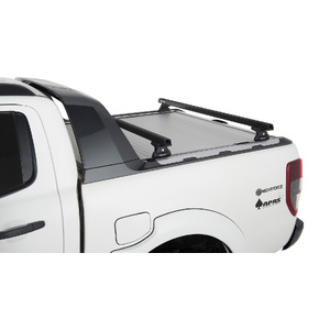 Rhino-Rack JA6220 Heavy Duty RLT600 Black 2 Bar Roof Rack for FORD Ranger Wildtrak PX/PX2/PX3 (Roller Shutter Tracks) 4DR Ute (06/2012-12/2022)