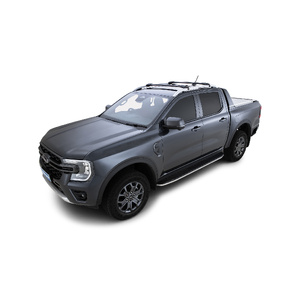 Rhino-Rack JA7971 Vortex StealthBar Black 2 Bar Roof Rack for FORD Ranger Wildtrak Gen 2 (P703) Double Cab (With Roof Rails) 4DR Ute (01/2022-Current)