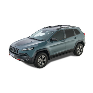 Rhino-Rack JA7972 Vortex StealthBar Black 2 Bar Roof Rack for JEEP Cherokee KL Gen 5 With Roof Rails 5DR SUV (01/2014-12/2022)