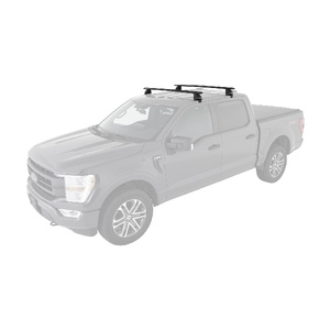 Rhino-Rack JA8133 Vortex 2500 Black 2 Bar Roof Rack for GMC Sierra 1500 Gen4 Double Cab 4DR Ute (01/2019-Current)
