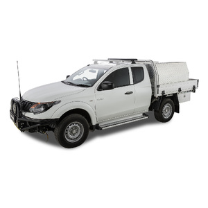 Rhino-Rack JA8812 Heavy Duty RLT600 Ditch Mount Black 1 Bar Roof Rack (Rear) for MITSUBISHI Triton Gen5 MQ/MR Extra Cab 2DR Ute (04/2015-Current)