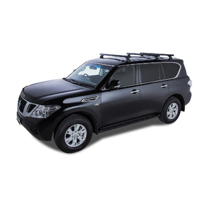 Rhino-Rack JA9483 Heavy Duty RCH Black 3 Bar Roof Rack for NISSAN Patrol Y62 (Ti) Facelift 5DR 4WD (01/2021-Current)