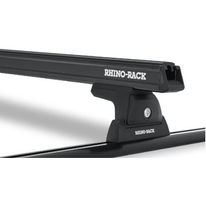 Rhino-Rack JB0273 Heavy Duty RLT600 Trackmount Black 1 Bar Roof Rack for ISUZU D-Max Gen2 TF Space Cab 2DR Ute (01/2012-12/2020)