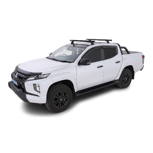 Rhino-Rack JB0870 Heavy Duty RCH Black 2 Bar Roof Rack for MITSUBISHI Triton Gen5 MQ/MR Extra Cab 2DR Ute (04/2015-Current)