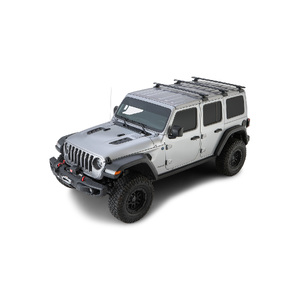 Rhino-Rack JB0896 Vortex RCL Black 3 Bar Rhino-Rack Backbone Roof Rack for JEEP Wrangler JL Hard Top 4DR 4WD (04/2019-Current)