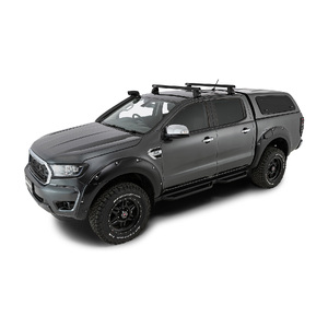 Rhino-Rack JB0963 Heavy Duty 2500 Black 2 Bar Roof Rack for FORD Ranger PX/PX2/PX3 Double Cab 4DR Ute (01/2011-12/2022)