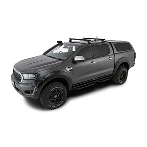 Rhino-Rack JB1673 Heavy Duty RCH Black 2 Bar Roof Rack for FORD Ranger Raptor PX3 Double Cab 4DR Ute (01/2018-12/2022)