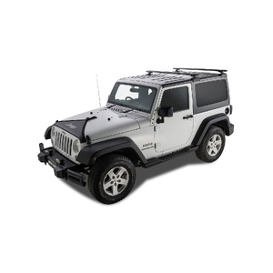 Rhino-Rack JC-01320 Vortex RCL Black 2 Bar Rhino-Rack Backbone Roof Rack for JEEP Wrangler JK Hard Top 2DR 4WD (02/2011-03/2019)