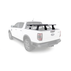 Rhino-Rack JC-06652 Reconn-Deck 2 Bar Ute Tub System for FORD Ranger Super Duty Gen 2 (P703) Truck Bed (With Ford Internal Side Wall Tracks) Double Ca