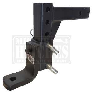 Mister Hitches Ball Mount Adjustable 9-1/8" Drop 7-7/8" Rise 12" Length 2270Kg