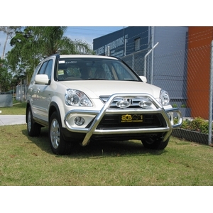 ECB Silver Hammertone Midi Tube Bar to suit Honda CR-V 10/04 - 01/07