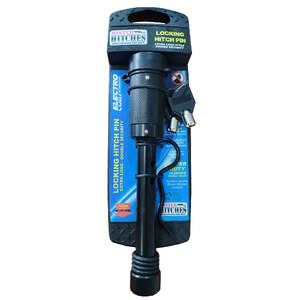 Mister Hitches Locking Hitch Pin With Black Electro Coating + "R" Clip (66-100Mm)