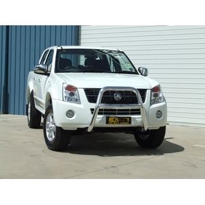 ECB Silver Hammertone Nudge Bar - Series 2 to suit Holden Rodeo RA DX/LX Flares 03/03 - 12/06