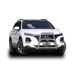 ECB Silver Hammertone Nudge Bar - Series 2 to suit Hyundai Santa-Fe 04/18 - 09/20