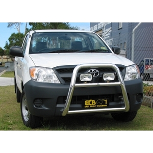 ECB Silver Hammertone Nudge Bar - Series 2 to suit Toyota HiLux 4WD 03/05 - 07/11