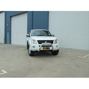 ECB Silver Hammertone Nudge Bar to suit Holden Rodeo RA DX/LX Flares 03/03 - 12/06