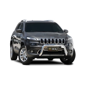 ECB Textura Black Nudge Bar to suit Jeep Cherokee KL Ex TrailHawk 06/14 - 12/18