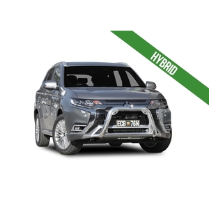 ECB Black Ripple Nudge Bar to suit Mitsubishi Outlander PHEV 04/18 - 07/21