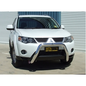 ECB Silver Hammertone Nudge Bar to suit Mitsubishi Outlander ZG 11/06 - 09/09