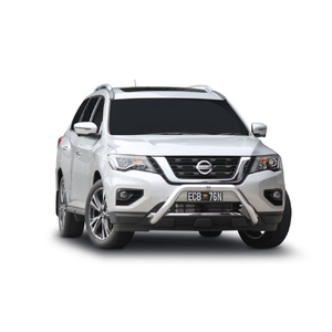 ECB Silver Hammertone Nudge Bar to suit Nissan Pathfinder R52 Series 2 & 3 Ex HYBRID 12/16 - 06/22