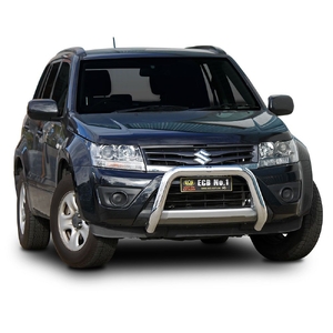 ECB Silver Hammertone Nudge Bar to suit Suzuki Grand Vitara Petrol Mod 08/12 - 12/18