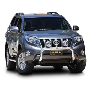 ECB Silver Hammertone Nudge Bar to suit Toyota Prado 150 Series 2 GX 11/13 - 10/17