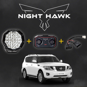 Bushranger Night Hawk 9" VBP Series LED Driving Light Kit to suit Nissan Patrol Y62 (with Factory LED's)