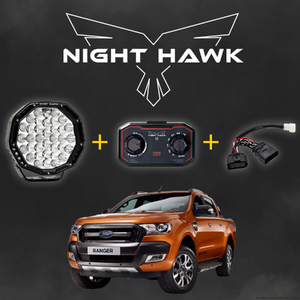 Bushranger Night Hawk 9" VBP Series LED Driving Light Kit to suit Ford PX Ranger 2015 - 2022