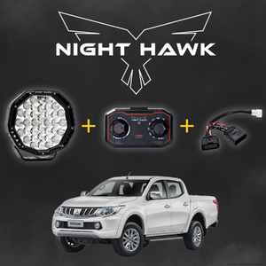 Bushranger Night Hawk 9" VBP Series LED Driving Light Kit to suit Mitsubishi Triton MQ Series (with Factory HIDs)