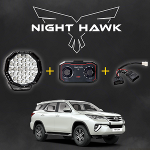 Bushranger Night Hawk 9" VBP Series LED Driving Light Kit to suit Toyota Fortuner 2020 - Onwards (with Factory LEDs)