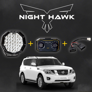 Bushranger Night Hawk 9" VCT Series LED Driving Light Kit to suit Nissan Patrol Y62 (with Factory LED's)