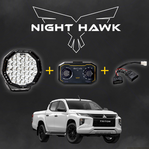 Bushranger Night Hawk 9" VCT Series LED Driving Light Kit to suit Mitsubishi Triton MR Series (with Factory LEDs)