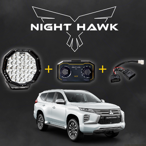 Bushranger Night Hawk 9" VCT Series LED Driving Light Kit to suit Mitsubishi Pajero Sport 2019 - Onwards (with Factory LEDs)