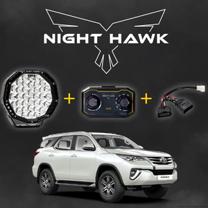 Bushranger Night Hawk 9" VCT Series LED Driving Light Kit to suit Toyota Fortuner 2020 - Onwards (with Factory LEDs)