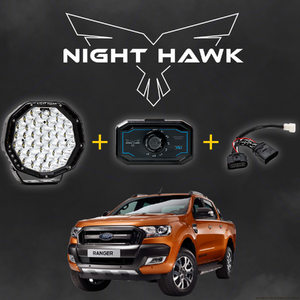 Bushranger Night Hawk 9" VLI Series LED Driving Light Kit to suit Ford PX Ranger 2015 - 2022