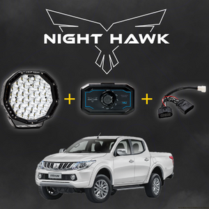 Bushranger Night Hawk 9" VLI Series LED Driving Light Kit to suit Mitsubishi Triton MQ Series (with Factory HIDs)