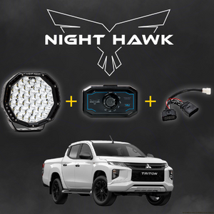 Bushranger Night Hawk 9" VLI Series LED Driving Light Kit to suit Mitsubishi Triton MR Series (with Factory LEDs)