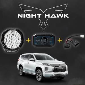 Bushranger Night Hawk 9" VLI Series LED Driving Light Kit to suit Mitsubishi Pajero Sport 2019 - Onwards (with Factory LEDs)