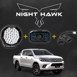 Bushranger Night Hawk 9" VLI Series LED Driving Light Kit to suit Toyota Hilux 2015 - Onwards (with Factory Bi-LEDs)