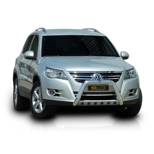 ECB Silver Hammertone Nudge Bar to suit Volkswagen Tiguan 11/08 - 09/11