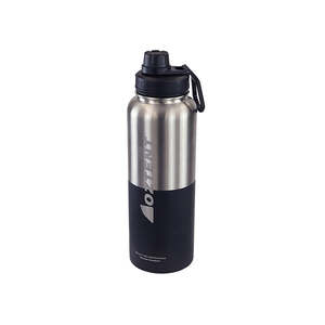 Oztent Alpine Stainless Vacuum Insulated Bottle - 1180ml - Silver/Black