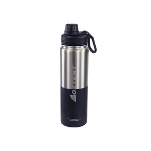 Oztent Alpine Stainless Vacuum Insulated Bottle - 710ml - Silver/Black