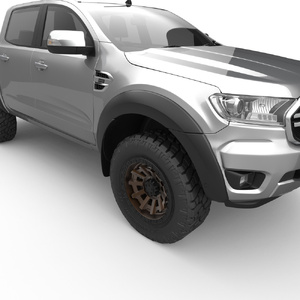EGR Fender Flares Front Only to suit Ford Ranger PX 2011 - 2022 PX3 (Ultra Matte Black Unpainted Smooth)