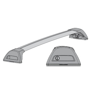 Yakima Aero Flush Bars 125cm (Silver)