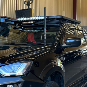 Scrub King Bonnet Hinge UHF Antenna Bracket to suit Isuzu D-Max 2021 - 2025 (Stainless Steel)